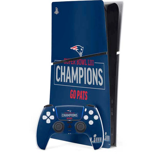NFL Super Bowl LIII Champions Go Pats PS5 Slim Digital Edition Bundle Skin