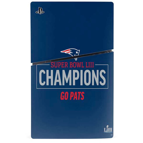 NFL Super Bowl LIII Champions Go Pats PS5 Slim Digital Edition Bundle Skin