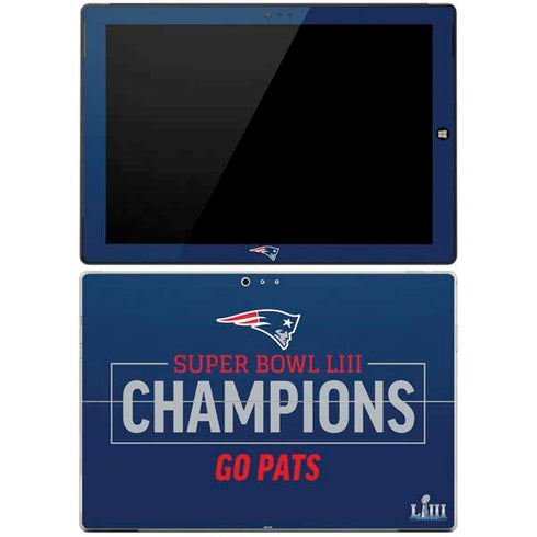 NFL Super Bowl LIII Champions Go Pats Surface Pro 3 Skin
