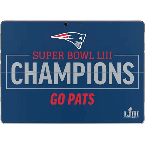 NFL Super Bowl LIII Champions Go Pats Surface Pro 9 Skin