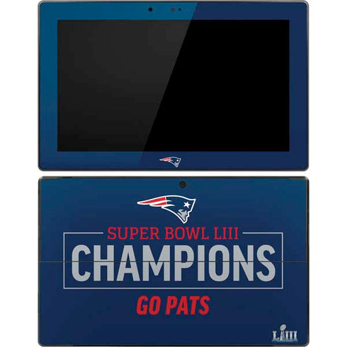 NFL Super Bowl LIII Champions Go Pats Surface Pro Tablet Skin
