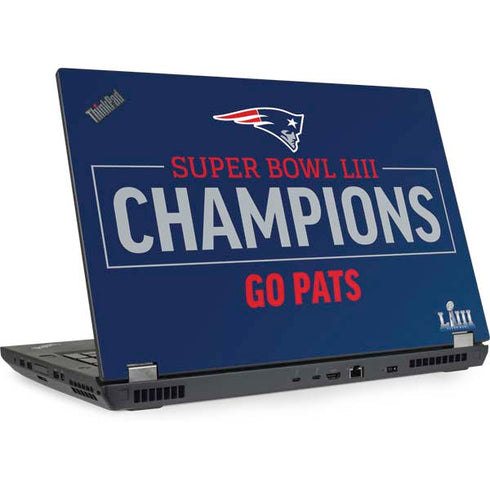 NFL Super Bowl LIII Champions Go Pats Lenovo ThinkPad Skin
