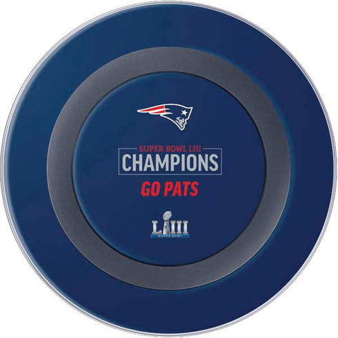 NFL Super Bowl LIII Champions Go Pats Wireless Charger Skin
