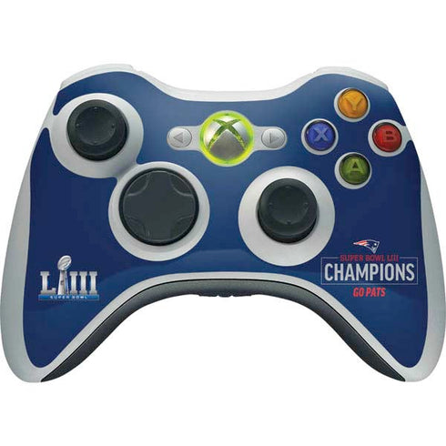 NFL Super Bowl LIII Champions Go Pats Xbox 360 Wireless Controller Skin