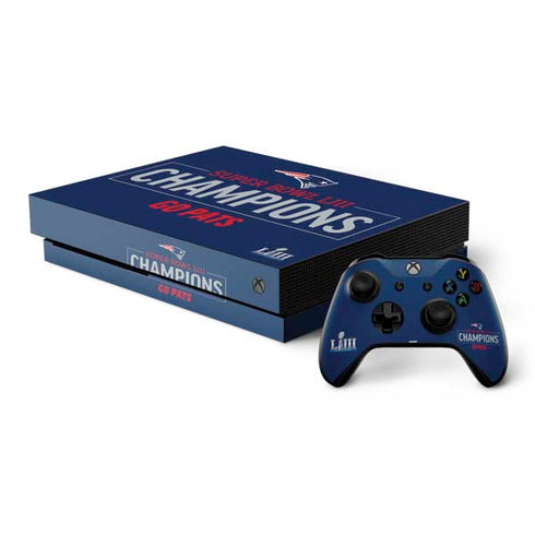 NFL Super Bowl LIII Champions Go Pats Xbox One X Bundle Skin