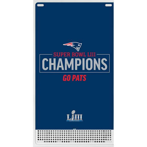 NFL Super Bowl LIII Champions Go Pats Xbox Series S Console Skin