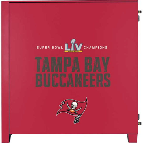 NFL Super Bowl LV Champions Tampa Bay Buccaneers Corsair 4000D Tempered Glass Mid-Tower ATX Case Skin