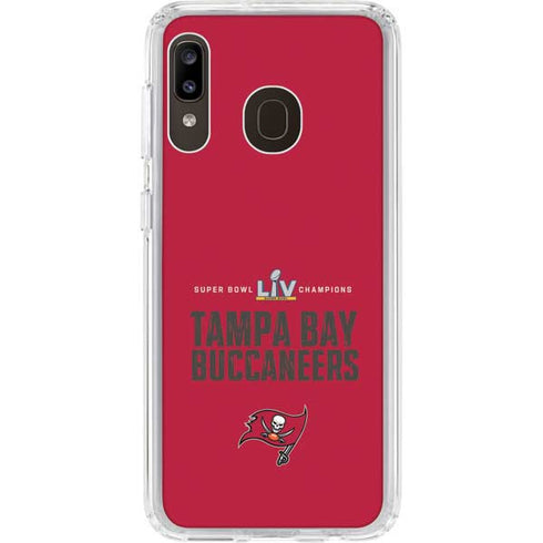 NFL Super Bowl LV Champions Tampa Bay Buccaneers Galaxy A20 Clear Case