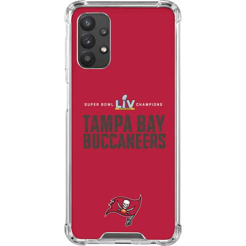 NFL Super Bowl LV Champions Tampa Bay Buccaneers Galaxy A32 5G Clear Case