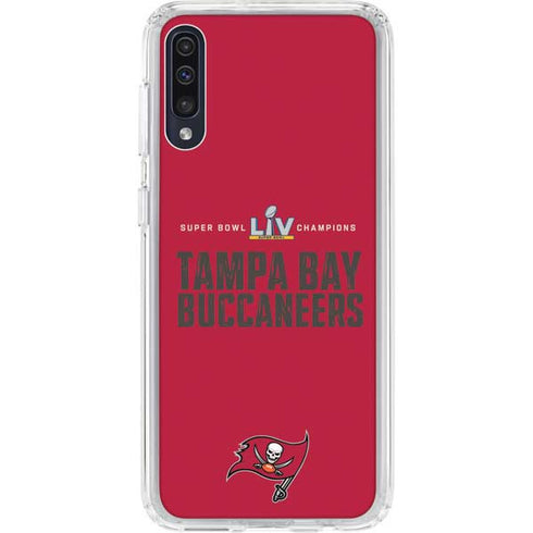 NFL Super Bowl LV Champions Tampa Bay Buccaneers Galaxy A50 Clear Case