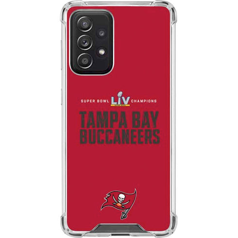NFL Super Bowl LV Champions Tampa Bay Buccaneers Galaxy A52 5G Clear Case