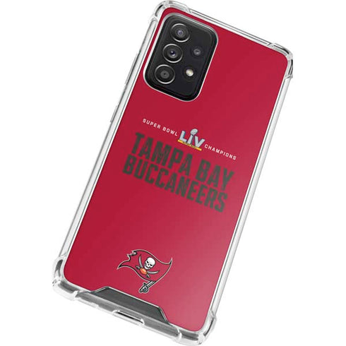 NFL Super Bowl LV Champions Tampa Bay Buccaneers Galaxy A52 5G Clear Case