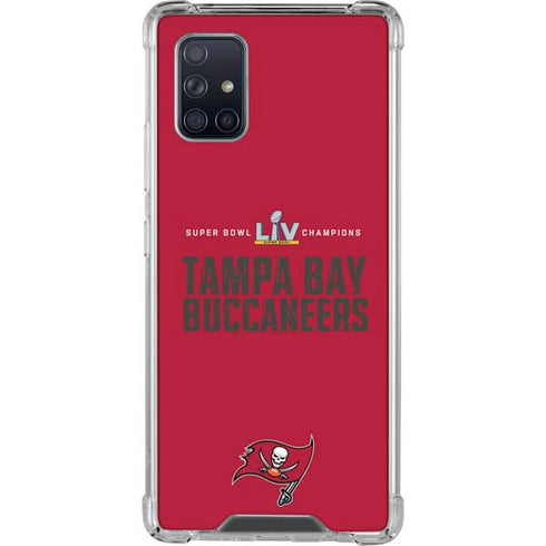 NFL Super Bowl LV Champions Tampa Bay Buccaneers Galaxy A71 5G Clear Case