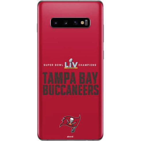 NFL Super Bowl LV Champions Tampa Bay Buccaneers Galaxy S10 Plus Skin