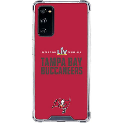 NFL Super Bowl LV Champions Tampa Bay Buccaneers Galaxy S20 FE Clear Case