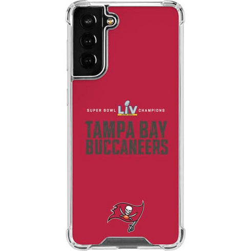 NFL Super Bowl LV Champions Tampa Bay Buccaneers Galaxy S22 Plus Clear Case