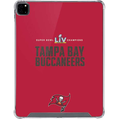 NFL Super Bowl LV Champions Tampa Bay Buccaneers iPad Pro 12.9in (2020) Clear Case