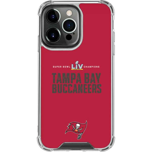 NFL Super Bowl LV Champions Tampa Bay Buccaneers iPhone 15 Pro Clear Case