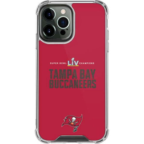 NFL Super Bowl LV Champions Tampa Bay Buccaneers iPhone 14 Pro Max Clear Case