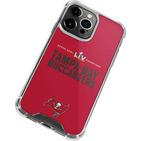 NFL Super Bowl LV Champions Tampa Bay Buccaneers iPhone 15 Pro Max Clear Case