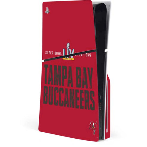 NFL Super Bowl LV Champions Tampa Bay Buccaneers PS5 Slim Disk Console Skin