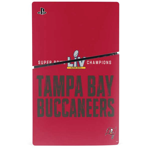 NFL Super Bowl LV Champions Tampa Bay Buccaneers PS5 Slim Disk Console Skin