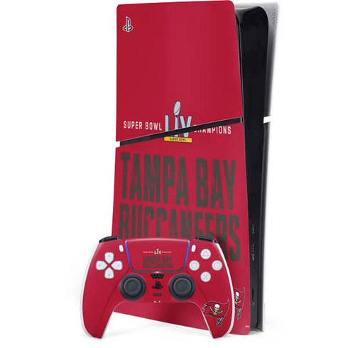 NFL Super Bowl LV Champions Tampa Bay Buccaneers PS5 Slim Digital Edition Bundle Skin