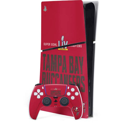NFL Super Bowl LV Champions Tampa Bay Buccaneers PS5 Slim Digital Edition Console Skin
