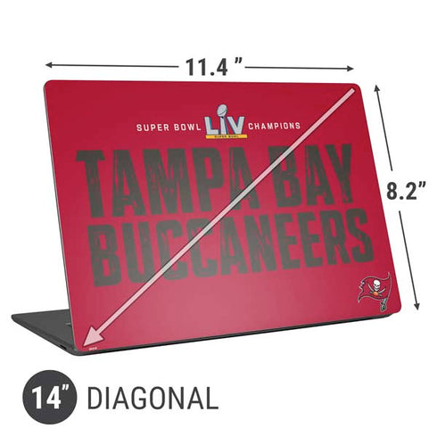 NFL Super Bowl LV Champions Tampa Bay Buccaneers Universal Laptop 14in (11.4 x 8.2in) Skin