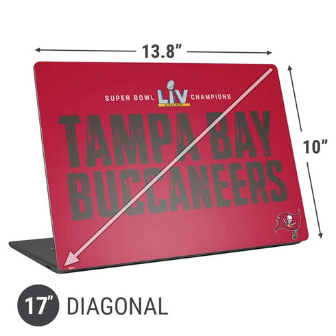 NFL Super Bowl LV Champions Tampa Bay Buccaneers Universal Laptop 17in (13.8 x 10in) Skin