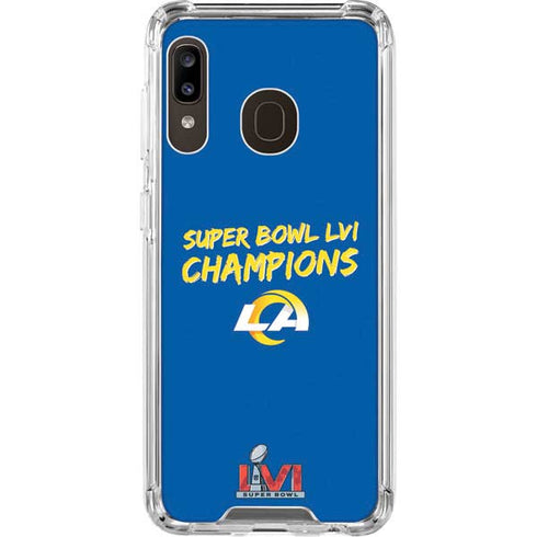 NFL Super Bowl LVI Champions Rams Galaxy A30 Clear Case