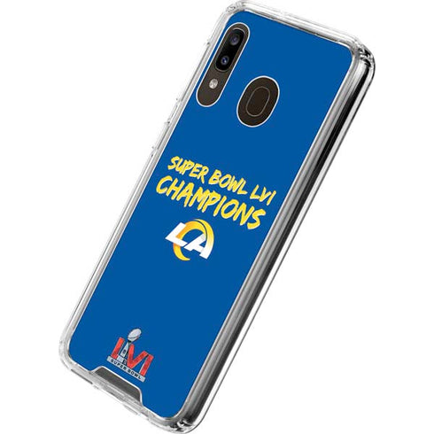 NFL Super Bowl LVI Champions Rams Galaxy A30 Clear Case