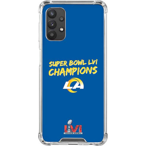 NFL Super Bowl LVI Champions Rams Galaxy A32 5G Clear Case
