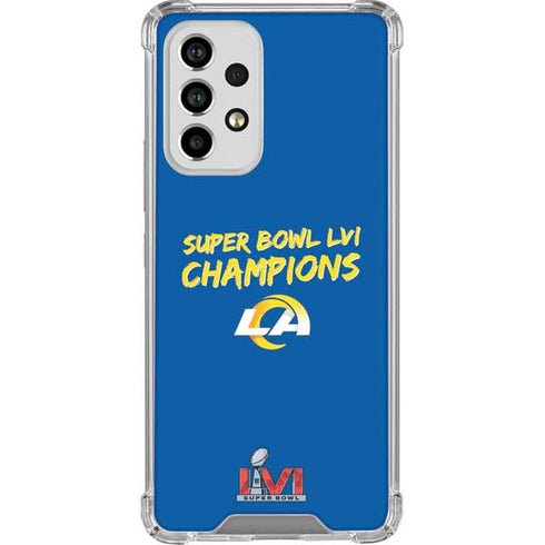 NFL Super Bowl LVI Champions Rams Galaxy A53 5G Clear Case