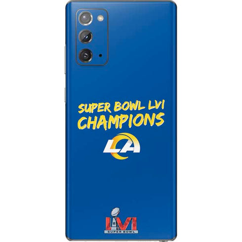 NFL Super Bowl LVI Champions Rams Galaxy Note20 5G Skin
