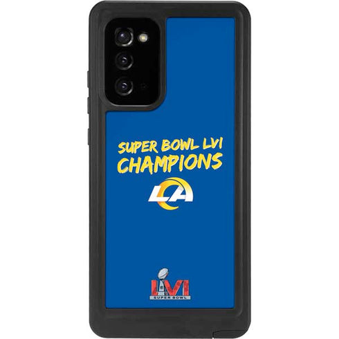 NFL Super Bowl LVI Champions Rams Galaxy Note20 5G Waterproof Case