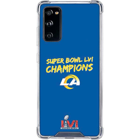 NFL Super Bowl LVI Champions Rams Galaxy S20 FE Clear Case