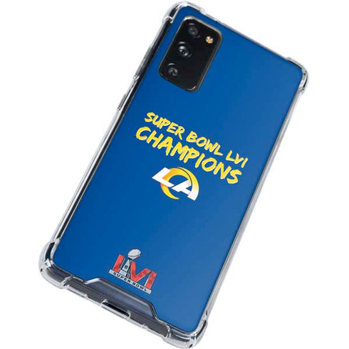 NFL Super Bowl LVI Champions Rams Galaxy S20 FE Clear Case