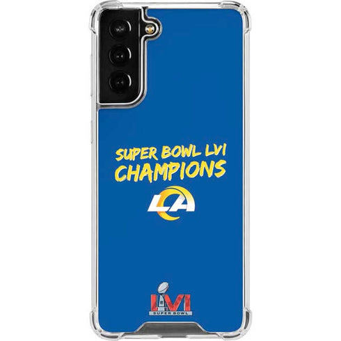 NFL Super Bowl LVI Champions Rams Galaxy S21 FE Clear Case