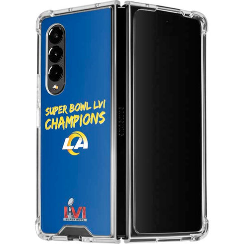 NFL Super Bowl LVI Champions Rams Galaxy Z Fold4 5G Clear Case