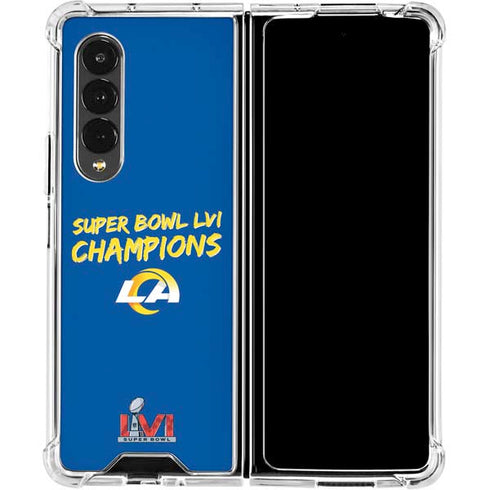 NFL Super Bowl LVI Champions Rams Galaxy Z Fold4 5G Clear Case