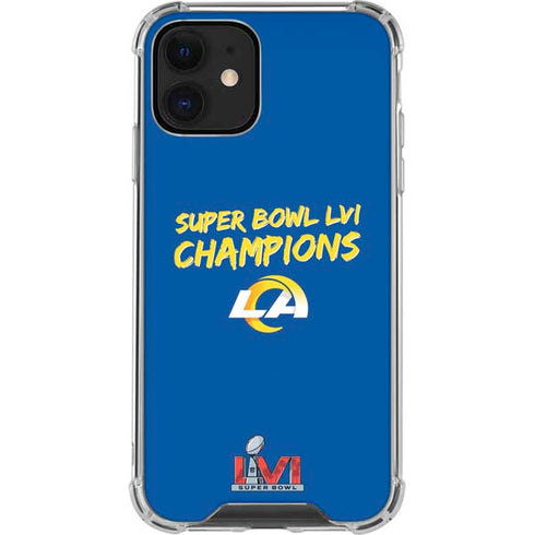 NFL Super Bowl LVI Champions Rams iPhone 12 Mini Clear Case
