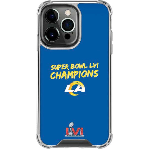 NFL Super Bowl LVI Champions Rams iPhone 13 Pro Clear Case