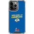 NFL Super Bowl LVI Champions Rams iPhone 13 Pro Clear Case
