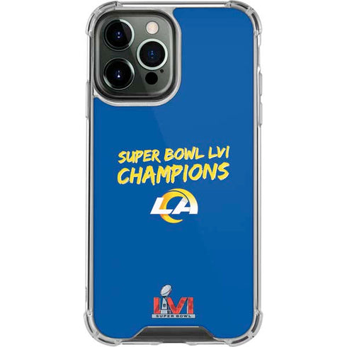 NFL Super Bowl LVI Champions Rams iPhone 13 Pro Max Clear Case