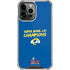 NFL Super Bowl LVI Champions Rams iPhone 13 Pro Max Clear Case