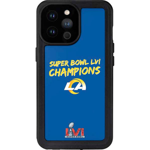 NFL Super Bowl LVI Champions Rams iPhone 14 Pro Max Waterproof Case