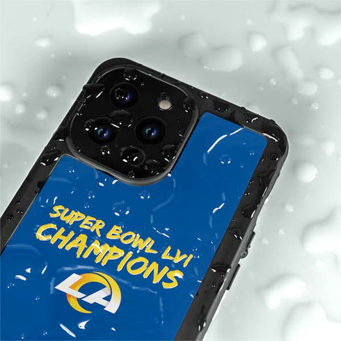 NFL Super Bowl LVI Champions Rams iPhone 14 Pro Max Waterproof Case