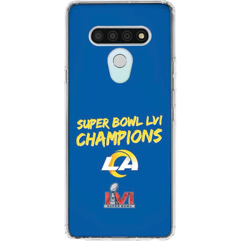 NFL Super Bowl LVI Champions Rams LG Stylo 6 Clear Case