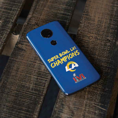 NFL Super Bowl LVI Champions Rams Moto E5 Plus Skin